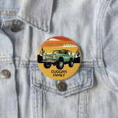 4x4 Family Adventure gepersonaliseerde aangepaste  Ronde Button 7,6 Cm (In situ)