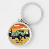 4x4 Family Adventure gepersonaliseerde aangepaste  Sleutelhanger (Voorkant)
