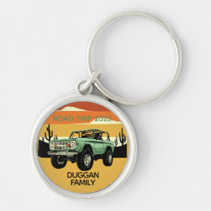 4x4 Family Adventure gepersonaliseerde aangepaste Sleutelhanger