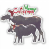 4x4 Kerst sticker van aangepaste snijwonden (Voorkant)