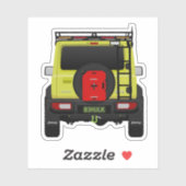 4x4 klein suv groen Aangepaste achterzijde Sticker (Vel)