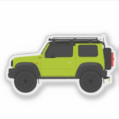 4x4 klein suv groen Custom side uitzicht Sticker (Voorkant)