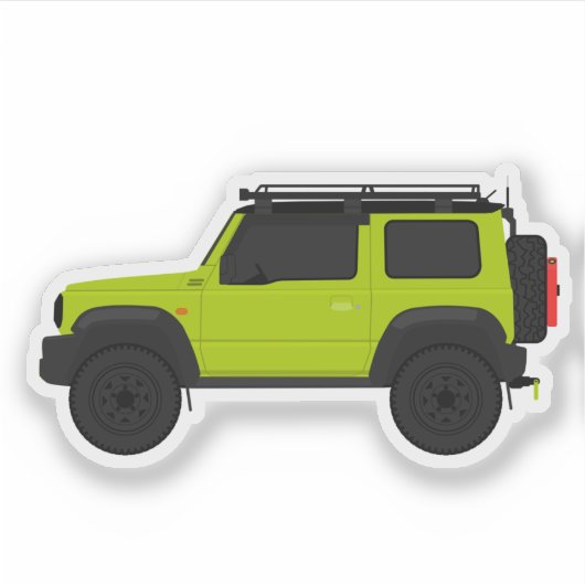 4x4 klein suv groen Custom side uitzicht Sticker (Voorkant)