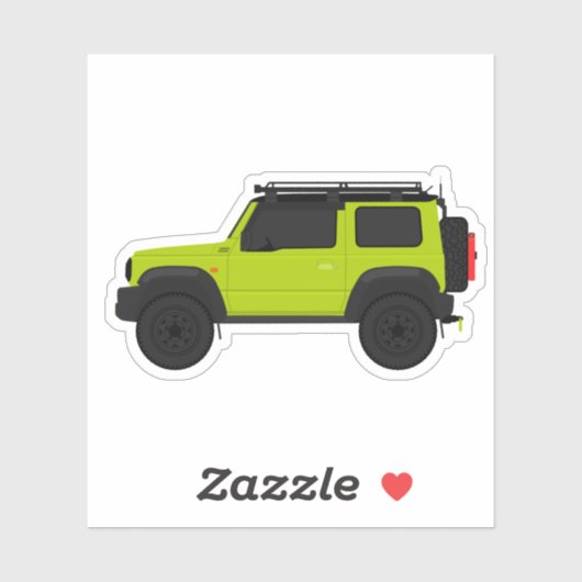 4x4 klein suv groen Custom side uitzicht Sticker (Vel)