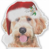 4x4 op maat gesneden Kerst sticker van Golden Dood (Voorkant)