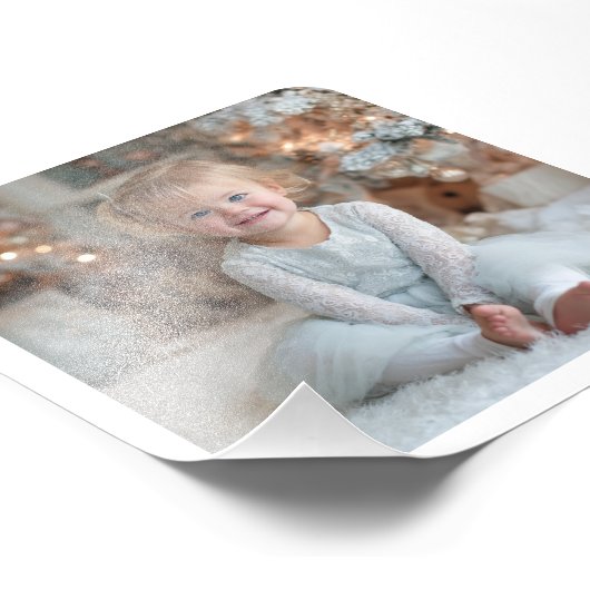 4x4 Rounded Square Border Holiday Family Photo Foto Afdruk (Hoek)