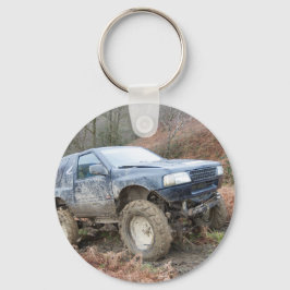 4x4 uit-roader op modder sleutelhanger