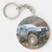 4x4 uit-roader op modder sleutelhanger (Voorkant)