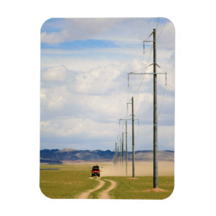 4X4-voertuigen op onverharde weg, Gobiwoestijn Magneet