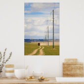 4X4-voertuigen op onverharde weg, Gobiwoestijn Poster (Keuken)