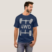 4x4-WD Retro Offroad overland T-shirt (Voorkant volledig)