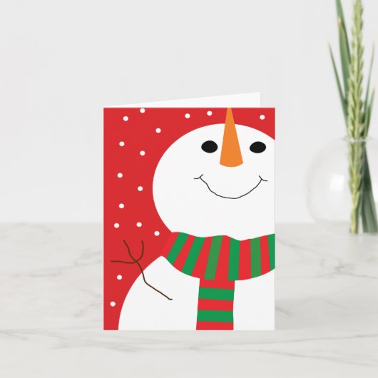 4x5.6 sneeuwman feestdagen kaart (Voorkant)