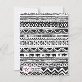4x5 Bewaar de Date Kaart Boho Buffalo Tribal Patte (Achterkant)