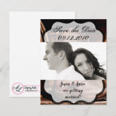 4x5 Bewaar de Date Kaart Cowboy Boots Schuur Houte (Voorkant / Achterkant)