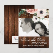 4x5 Bewaar de Date Kaart Geometrische Tuin Roos Sc (Voorkant / Achterkant)