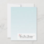 4x5 Bewaar de Date Kaart Tropical Flower op Blue O (Achterkant)