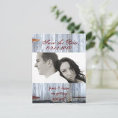 4x5 Bewaar de Date Kaart Wit Wassen Hout Schuurdeu (Staand voorkant)