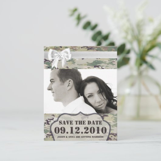 4x5 Bewaar de datum Kaart Leger OCP Camo Uniform C (Staand voorkant)