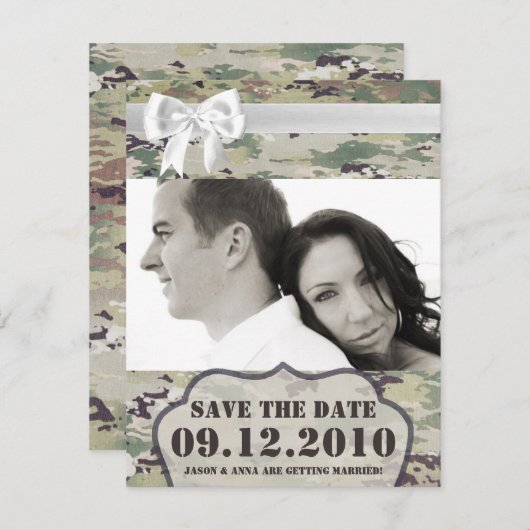 4x5 Bewaar de datum Kaart Leger OCP Camo Uniform C (Voorkant / Achterkant)