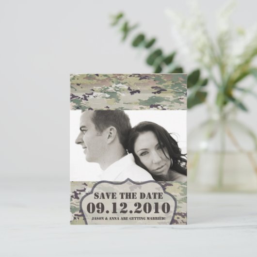 4x5 Bewaar de datum Kaart Leger OCP Camo Uniform C (Staand voorkant)