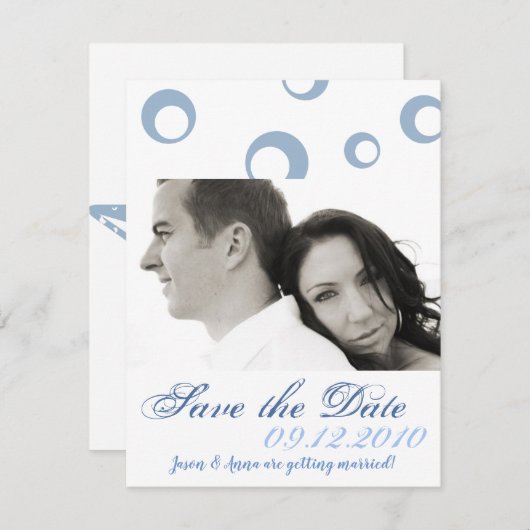 4x5 Bewaar de datum Kaart Seahorse Zee Ocean Beach (Voorkant / Achterkant)