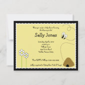 4x5 Bumblebee Baby shower Kaart (Voorkant)