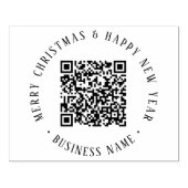 4X5 Business QR Code Christmas Holiday Simple Rubberstempel (Afrduk)