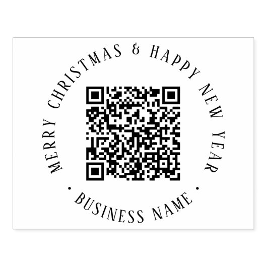 4X5 Business QR Code Christmas Holiday Simple Rubberstempel (Afrduk)