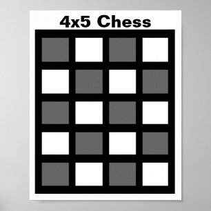 4x5 - Chess LABEL Grid (1-1/4-inch koelkast magnet Poster