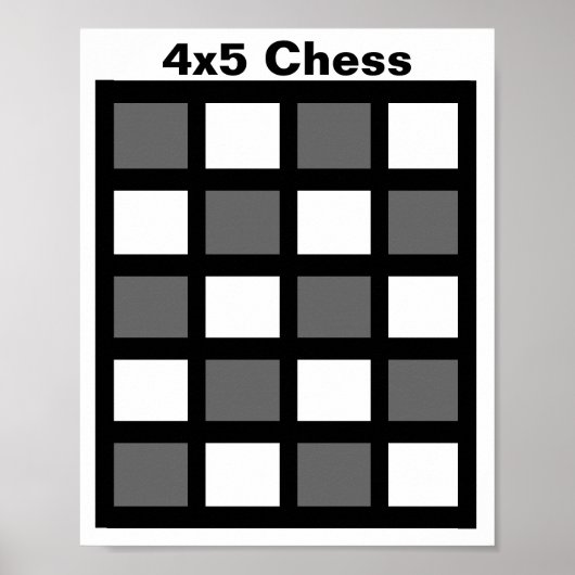 4x5 - Chess LABEL Grid (1-1/4-inch koelkasten) Poster (Voorkant)