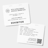 4x5 Event Badge | Exposantenpas Badgekaarten (Voor- en achterkant)