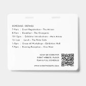 4x5 Event Badge | Exposantenpas Badgekaarten (Achterkant)