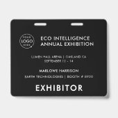 4x5 Event Badge | Exposantenpas Zwarte Badges (Voorzijde)