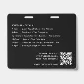 4x5 Event Badge | Exposantenpas Zwarte Badges (Achterkant)