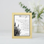 4x5 FLAT Bedankkaart Cattail/Dragonfly Silhouet (Staand voorkant)