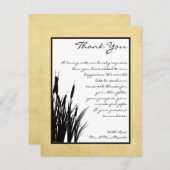 4x5 FLAT Bedankkaart Cattail/Dragonfly Silhouet (Voorkant / Achterkant)