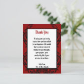 4x5 FLAT Bedankkaart Crimson Red  Embelli (Staand voorkant)