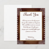 4x5 FLAT Bedankkaart Diep Marokkaans Bruin (Voorkant / Achterkant)