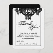 4x5 FLAT Bedankkaart Kristal Kroonluchter Glitz (Voorkant / Achterkant)