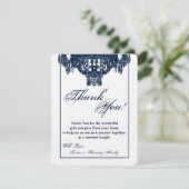 4x5 FLAT Bedankkaart Kristal Kroonluchter Glitz (Staand voorkant)