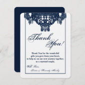 4x5 FLAT Bedankkaart Kristal Kroonluchter Glitz (Voorkant / Achterkant)