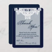 4x5 FLAT Bedankkaart Kristal Kroonluchter Glitz (Voorkant / Achterkant)