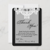 4x5 FLAT Bedankkaart Kristal Kroonluchter Glitz (Voorkant)