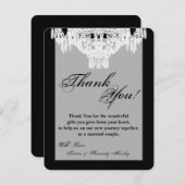 4x5 FLAT Bedankkaart Kristal Kroonluchter Glitz (Voorkant / Achterkant)