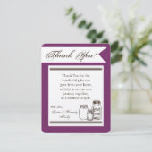 4x5 FLAT Bedankkaart Mason Jar Country Rustic (Staand voorkant)
