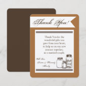 4x5 FLAT Bedankkaart Mason Jar Country Rustic (Voorkant / Achterkant)