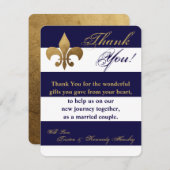 4x5 FLAT Bedankkaart Modern Stripe Navy White (Voorkant / Achterkant)