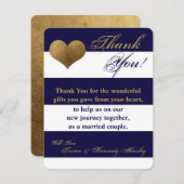 4x5 FLAT Bedankkaart Modern Stripe Navy White (Voorkant / Achterkant)