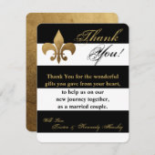 4x5 FLAT Bedankkaart Modern Stripe Zwart Wit (Voorkant / Achterkant)