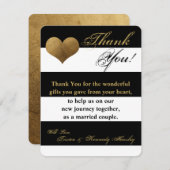 4x5 FLAT Bedankkaart Modern Stripe Zwart Wit (Voorkant / Achterkant)